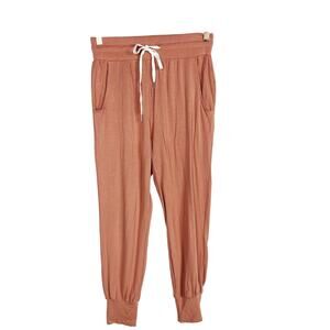 La Miel Poppy Drawstring Sweat Pants Lounge Medium M Pockets Lisle Stretch